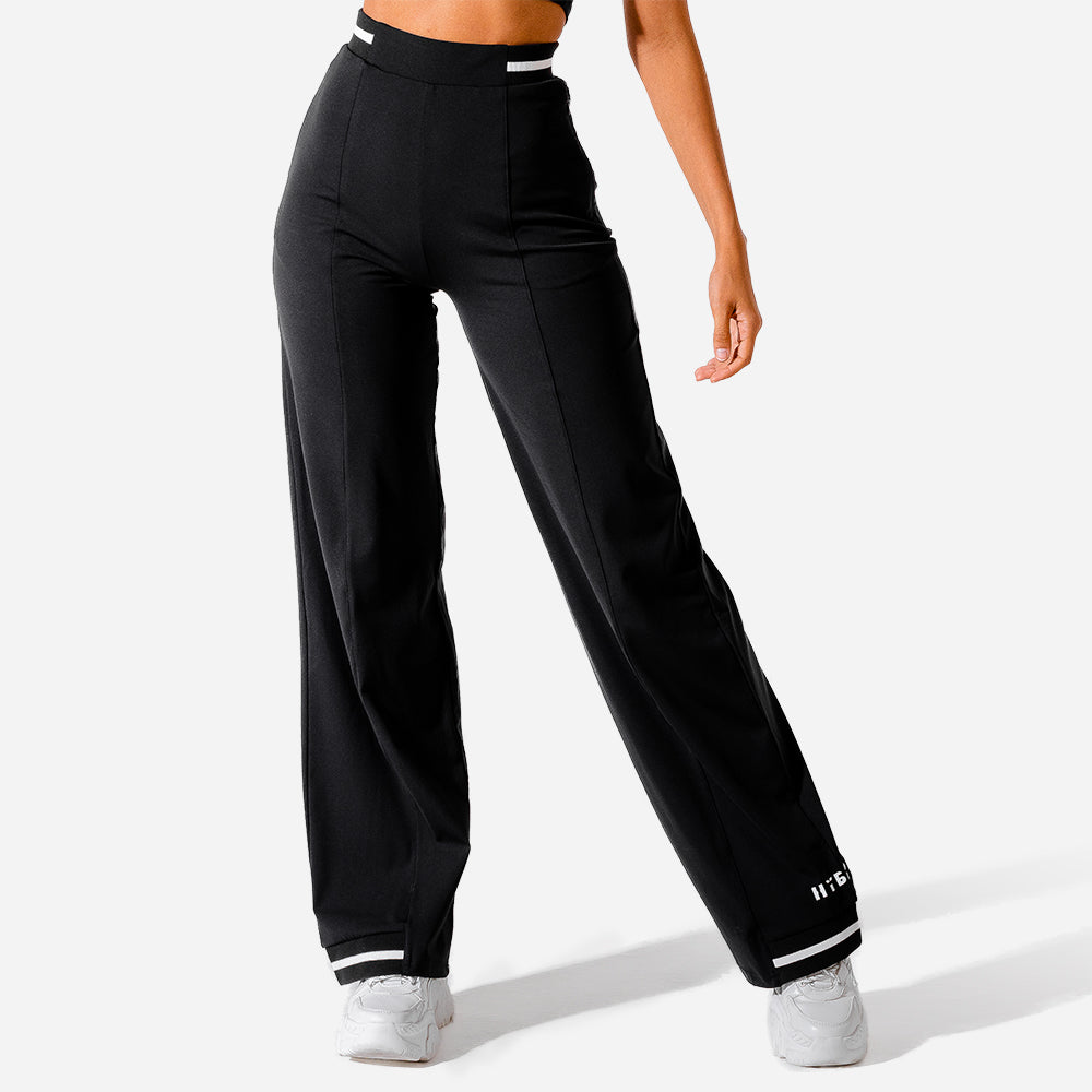 HYBRID WIDE LEG PANTS - BLACK
